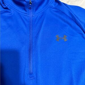 Men’s UA Under Armour Half Zip Loose Fit Large Blue Track Jacket